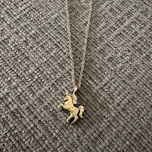 Delicate Gold Unicorn Necklace